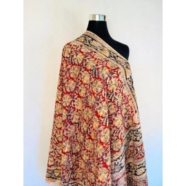 Aartyz Kalamkari Red Cotton Dupatta