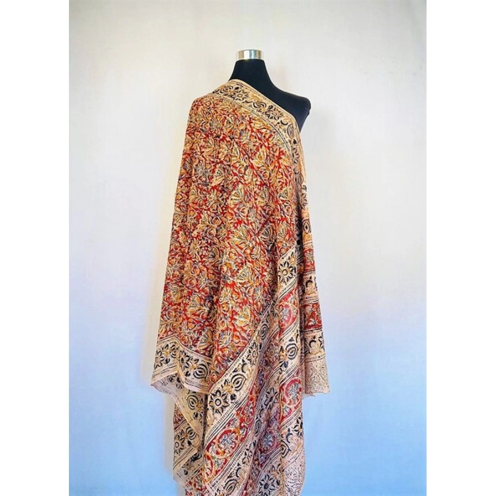 Aartyz Kalamkari Cotton Dupatta | Red