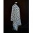 Aartyz White and Blue Lotus Printed Dupatta