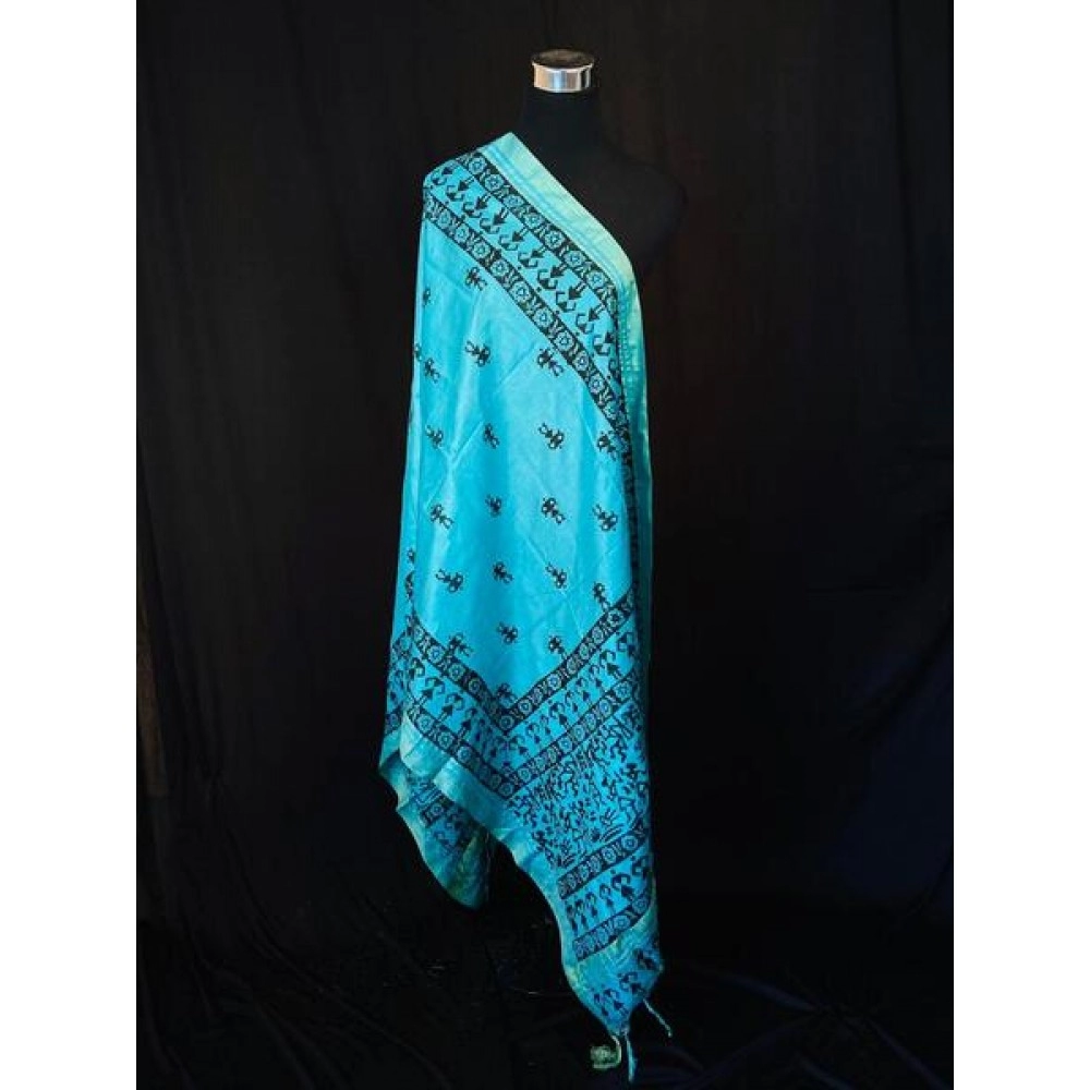 Aartyz Warli Print Silk Dupatta