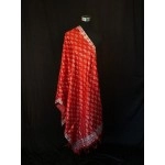Aartyz Paisley Printed Red Silk Dupatta