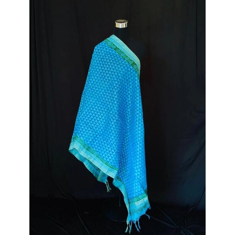 Aartyz Blue Soft Silk Dupatta