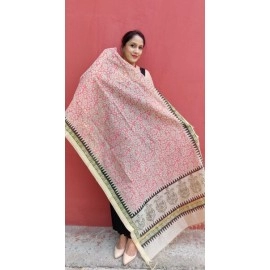 Aartyz Red Chanderi Cotton Dupatta