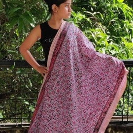 Aartyz Purple Floral Dupatta