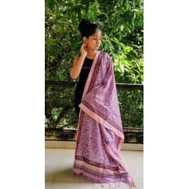 Aartyz Purple Floral Dupatta