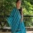 Aartyz Blue Temple Border Silk Dupatta