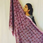 Aartyz Purple Mughal Butta Silk Dupatta