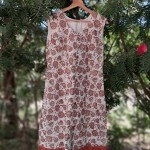 Aartyz Brown & White Cotton One Piece