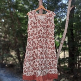 Aartyz Brown & White Cotton One Piece