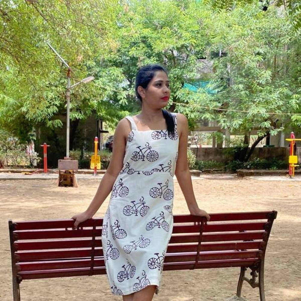 Aartyz Spaghetti Straps Cotton Dress