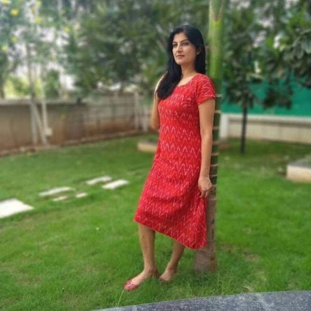 Aartyz Red Khadi Dress