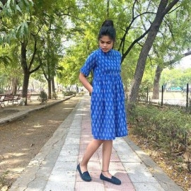 Aartyz Blue Ikat One Piece