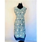 Aartyz Blue & White Cotton One Piece