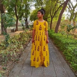 Aartyz Yellow Maxi Dress