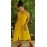 Aartyz Bright Yellow Thin Strap Cotton Dress