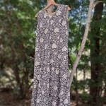 Aartyz Steel Grey Cotton One Piece For Summer Wear