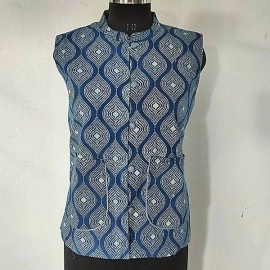 Aartyz Indigo Cotton Blue Jacket