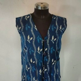 Aartyz Indigo Cotton Blue Jacket