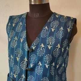 Aartyz Indigo Cotton Blue Jacket