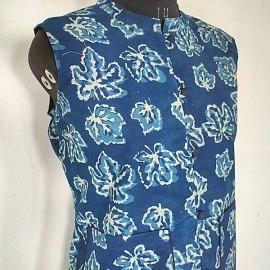 Aartyz Indigo Cotton Blue Jacket