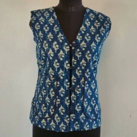 Aartyz Indigo Cotton Blue Jacket