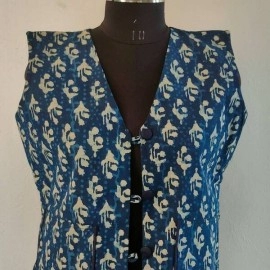 Aartyz Indigo Cotton Blue Jacket