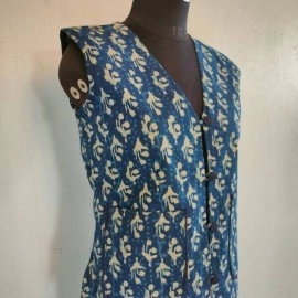 Aartyz Indigo Cotton Blue Jacket