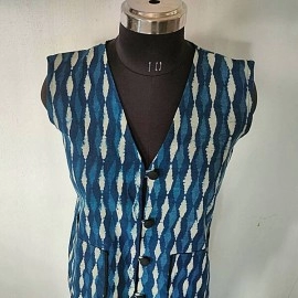 Aartyz Indigo Cotton Blue Jacket
