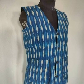 Aartyz Indigo Cotton Blue Jacket