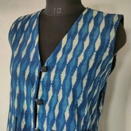 Aartyz Indigo Cotton Blue Jacket