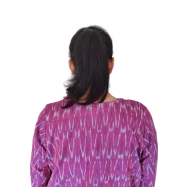 Aartyz Ikkat Cotton Pink Jacket