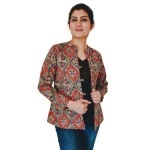 Aartyz Kalamkari Cotton Multicolor Jacket