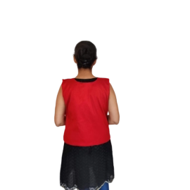 Aartyz Kalamkari Cotton Plain Red Jacket