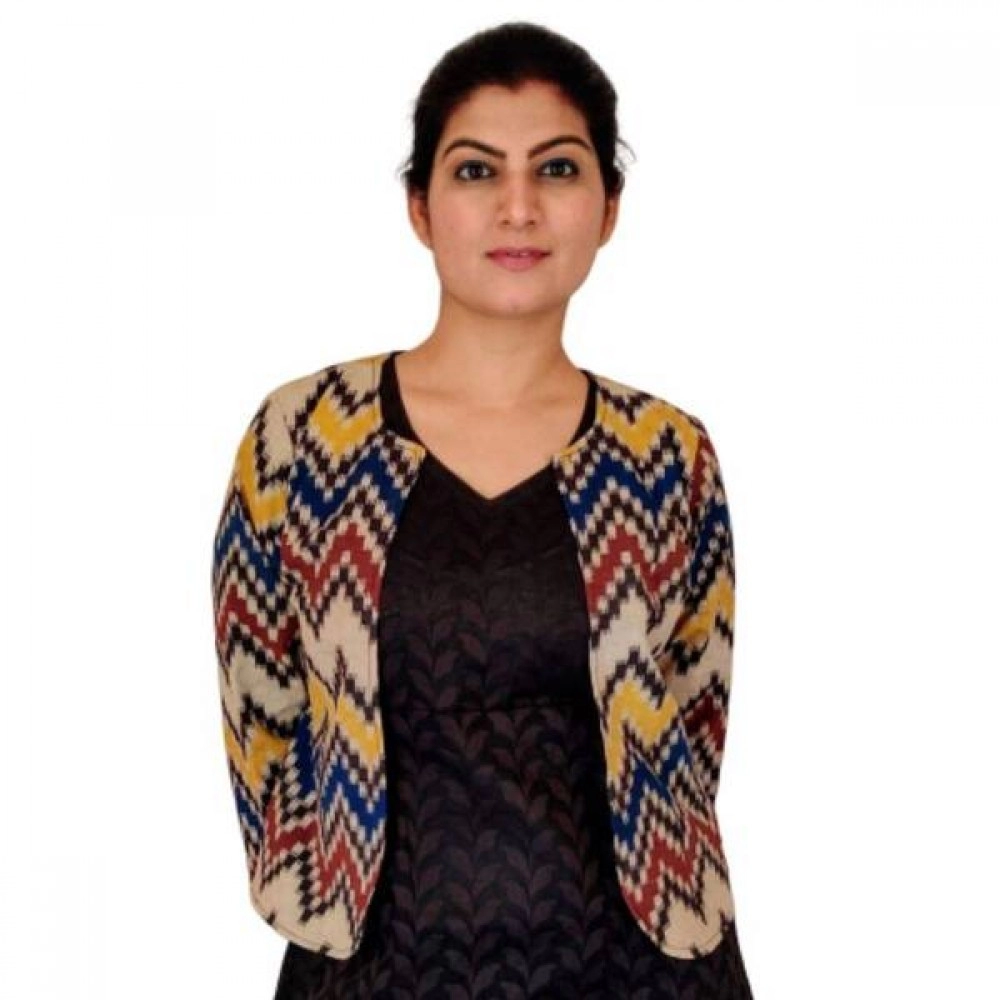 Aartyz Kalamkari Cotton Multicolor Jacket