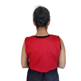 Aartyz Kalamkari Cotton Half Red Jacket