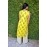Aartyz Angarkha Pattern Print Sleeveless Kurti | Yellow