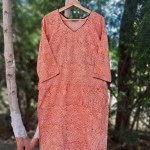 Aartyz Hand Block Printed Kurti | Light Orange