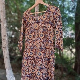 Aartyz Kalamkari Block Printed Kurti | Maroon