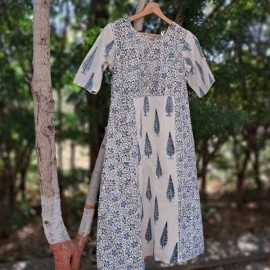 Aartyz Ethnic Hand Block Printed Long Kurta