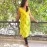 Aartyz Angarkha Pattern Block Printed Long Cotton Kurta | Yellow