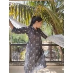 Aartyz Printed Kalamkari Kurti | Gray