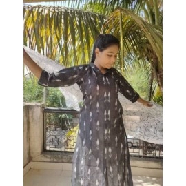 Aartyz Printed Kalamkari Kurti | Gray