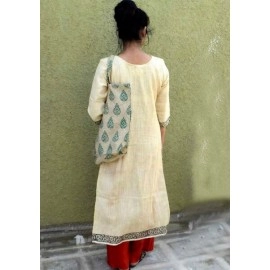 Aartyz Simple Yet Elegant Cotton Kurti | Cream
