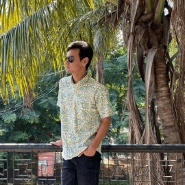 Aartyz Hand Block Printed Cotton Shirt | Half Sleeves