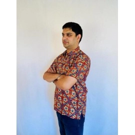 Aartyz Kalamkari Cotton Shirt | Half Sleeves | Design 7