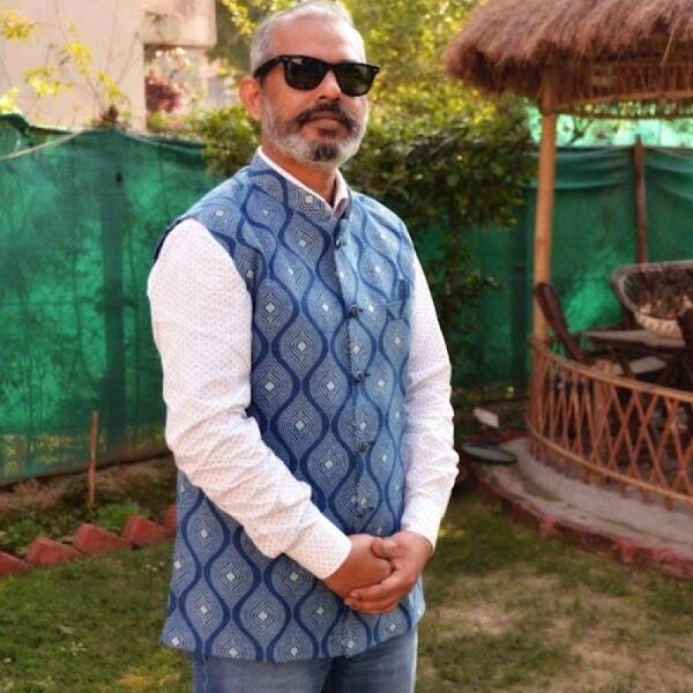 Aartyz Indigo Ethnic Hand Block Printed Waist Coat