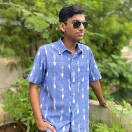 Aartyz Mens Indigo Shirt | Hand Block Printing | Cotton Shirt