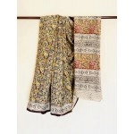 Aartyz Floral Hand Block Printed Cotton Saree