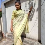 Aartyz Georgette Hand Block Printed Saree