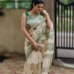 Aartyz Ethnic Hand Block Printed Cotton Saree